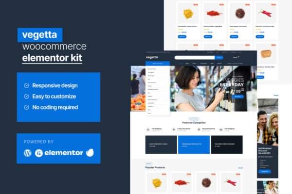 Vegetta supermarket multipurpose woocommerce template kit